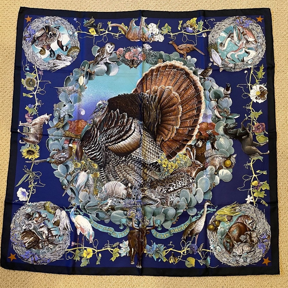 Hermes Scarf Texas Turkey
